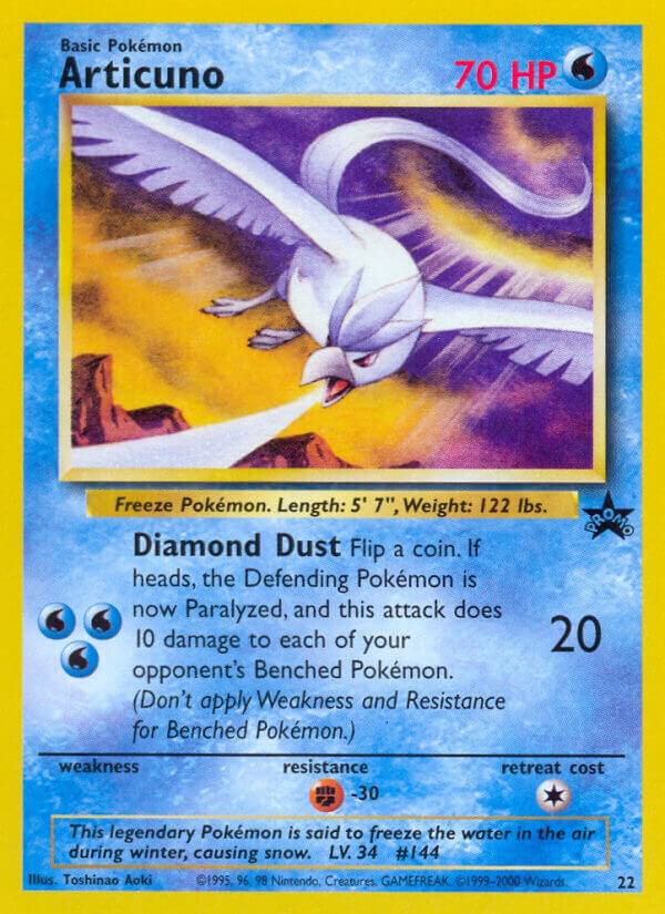 Articuno (22) 22/53 card from WoTC Promo
