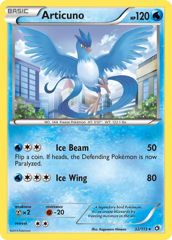 Articuno 32/113 card from Legendary Treasures