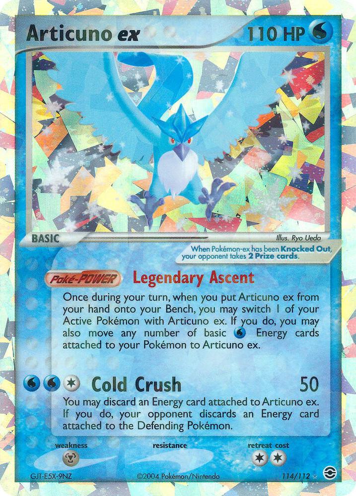 Articuno ex 114/112 card from FireRed & LeafGreen