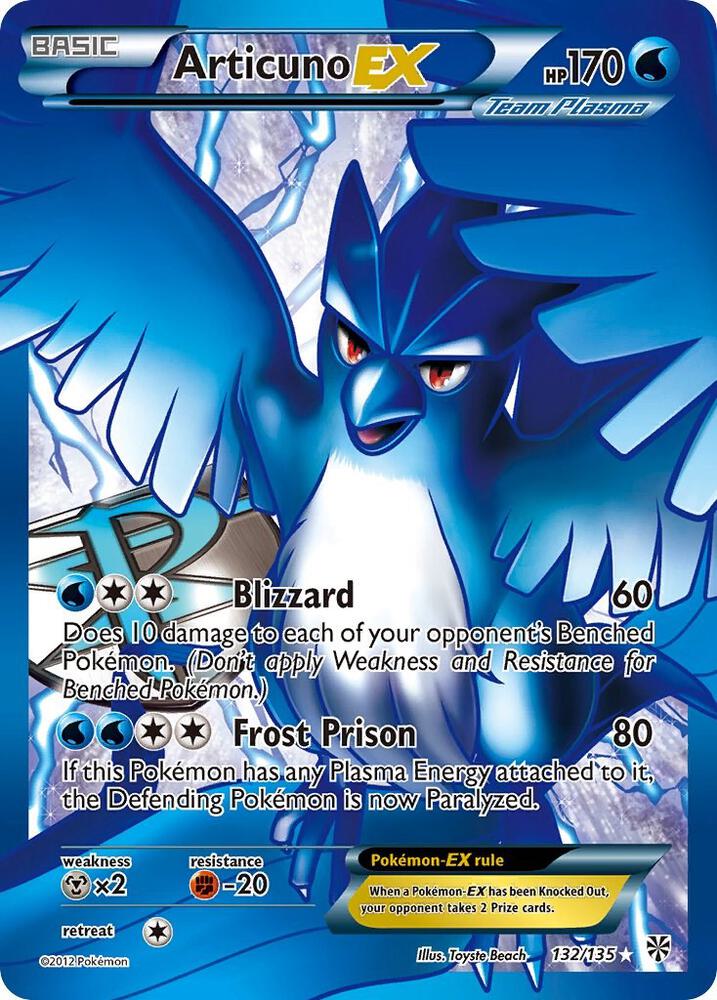 Articuno EX (Team Plasma) (132 Full Art) 132/135 card from Plasma Storm