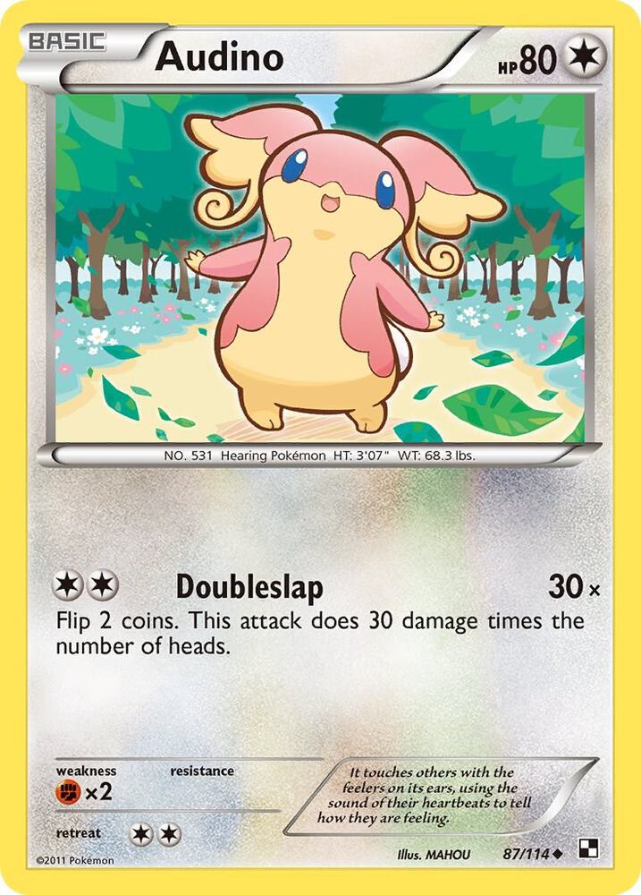 Audino 87/114 card from Black and White