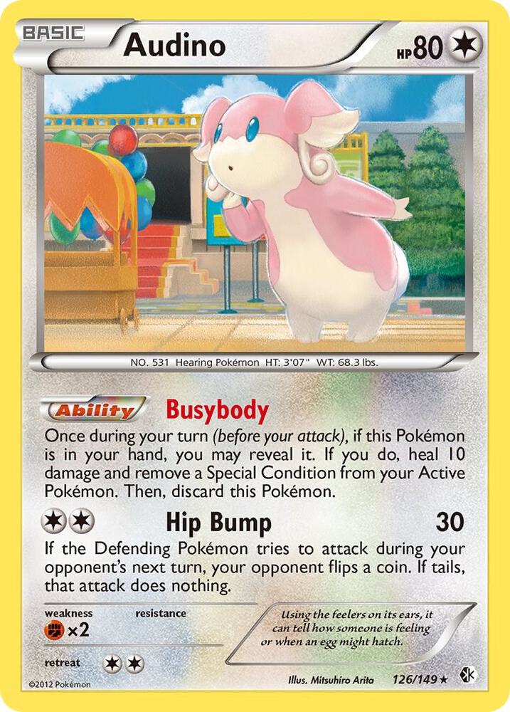 Audino 126/149 card from Boundaries Crossed