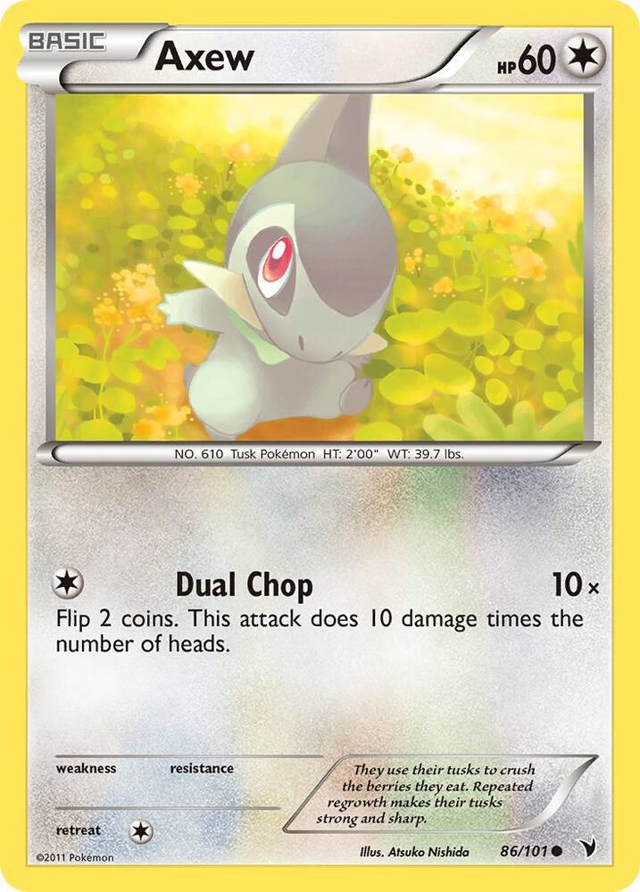 Axew 86/101 card from Noble Victories