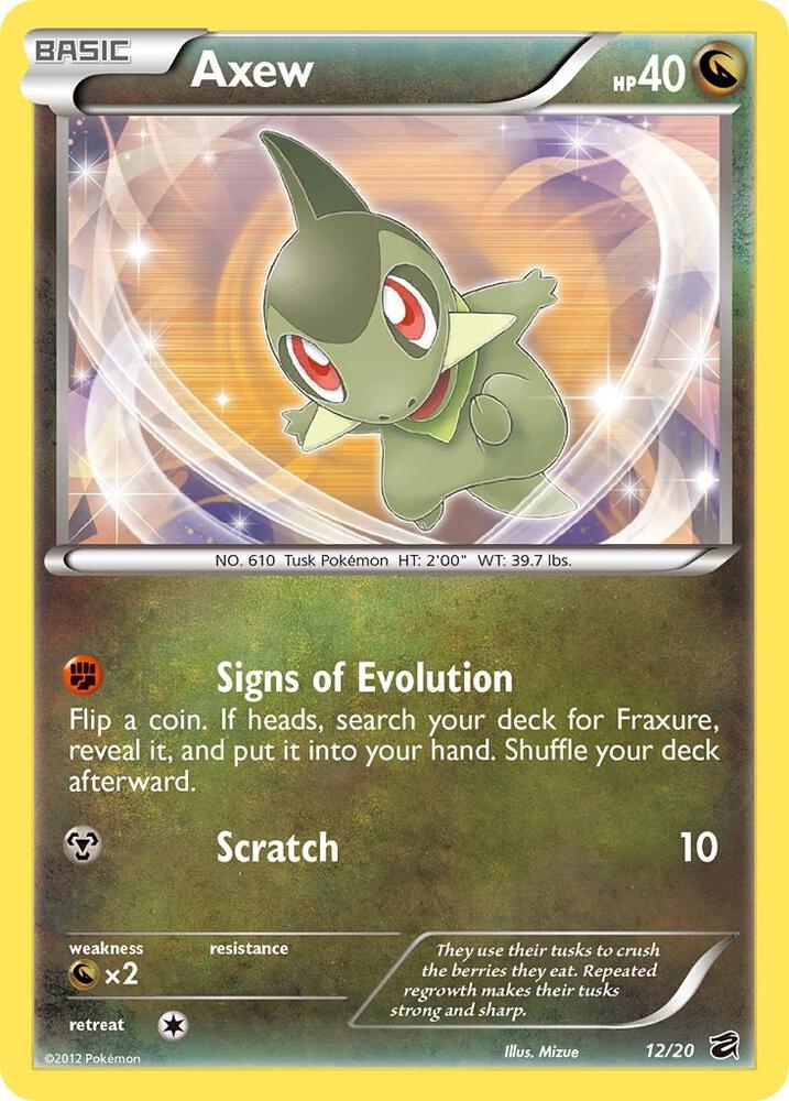 Axew (12) 12/20 card from Dragon Vault