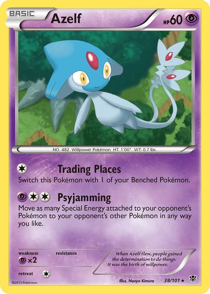 Azelf 38/101 card from Plasma Blast