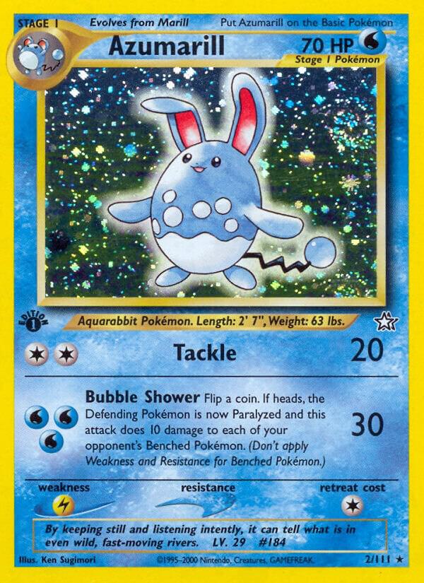 Azumarill 002/111 card from Neo Genesis