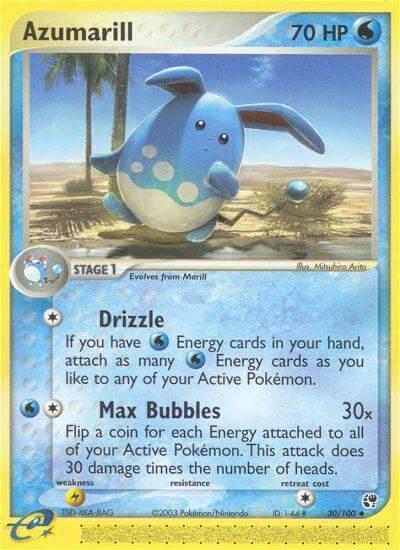 Azumarill 30/100 card from Sandstorm
