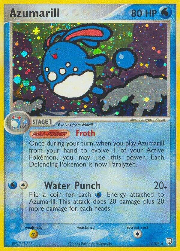 Azumarill 1/109 card from Team Rocket Returns