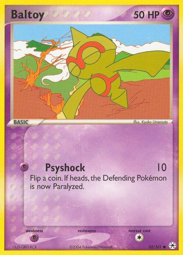 Baltoy 52/101 card from Hidden Legends