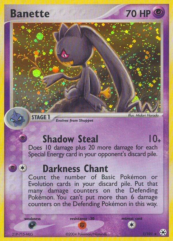 Banette 1/101 card from Hidden Legends