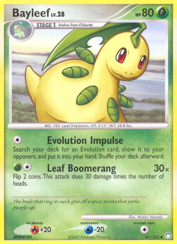 Bayleef 41/123 card from Mysterious Treasures