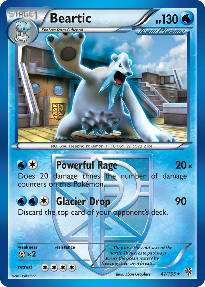 Beartic (Team Plasma) 41/135 card from Plasma Storm
