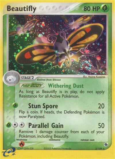 Beautifly 2/109 card from Ruby and Sapphire