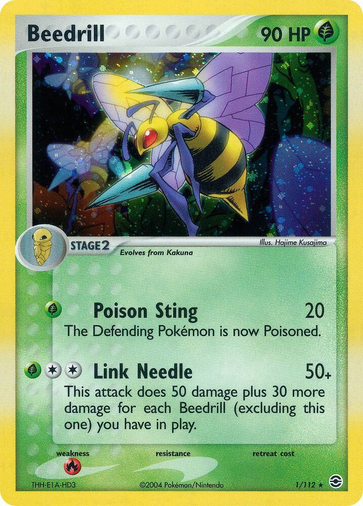 Beedrill 1/112 card from FireRed & LeafGreen