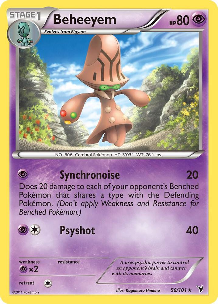 Beheeyem 56/101 card from Noble Victories