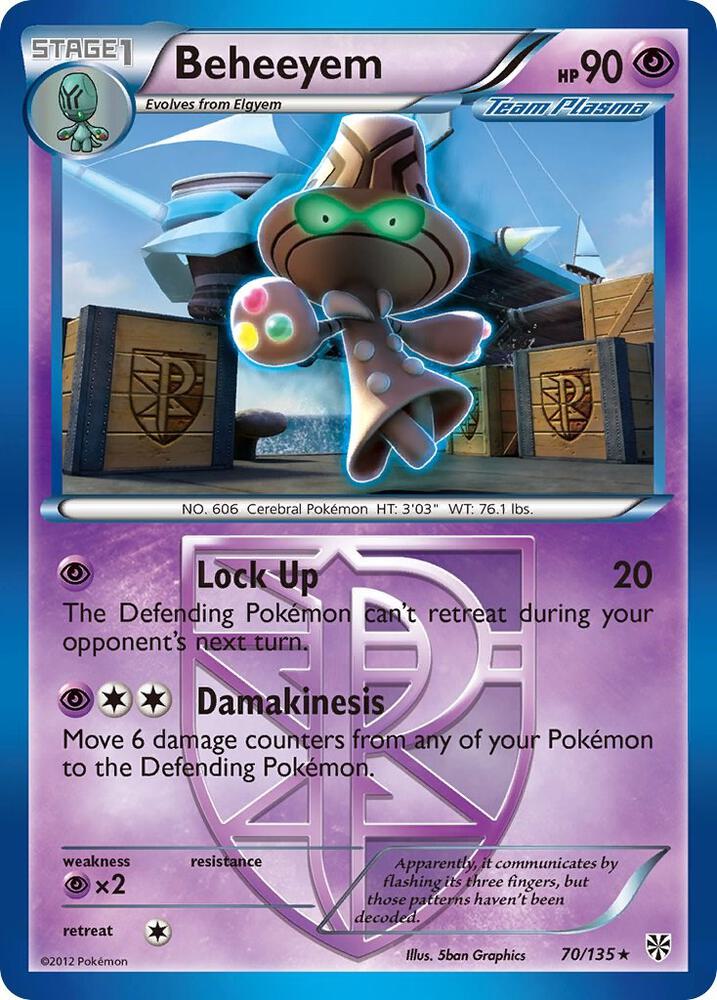 Beheeyem (Team Plasma) 70/135 card from Plasma Storm