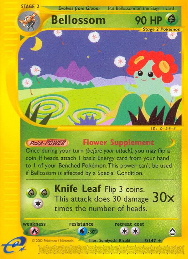Bellossom 005/147 card from Aquapolis