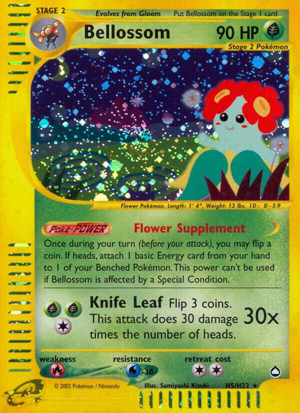 Bellossom (H5) H05/H32 card from Aquapolis
