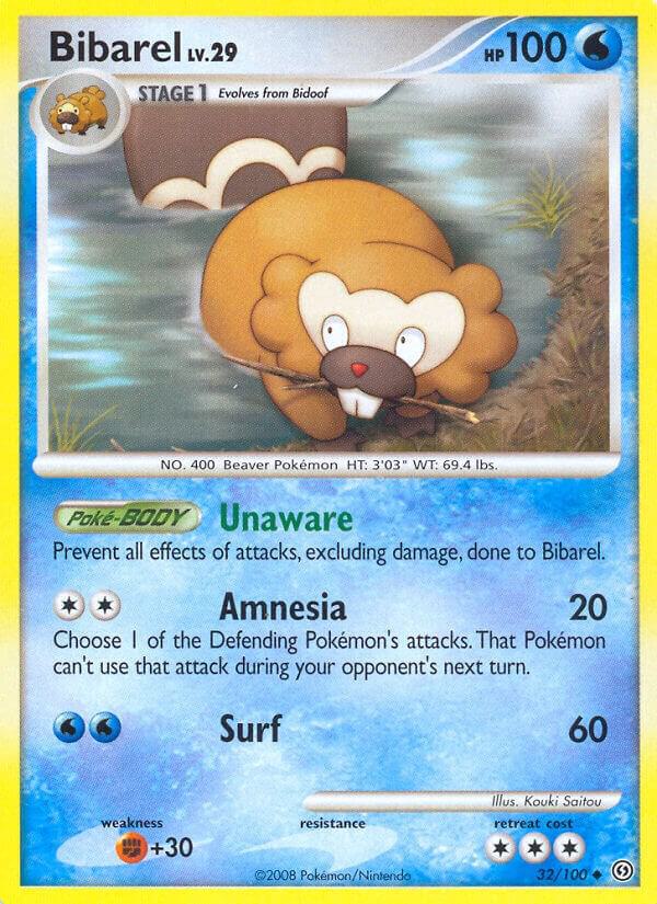 Bibarel 32/100 card from Stormfront