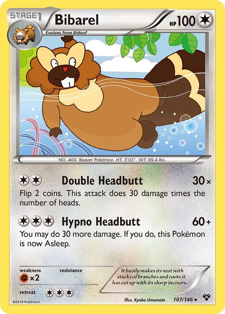 Bibarel 107/146 card from XY Base Set