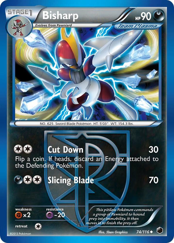 Bisharp (Team Plasma) (74) 74/116 card from Plasma Freeze