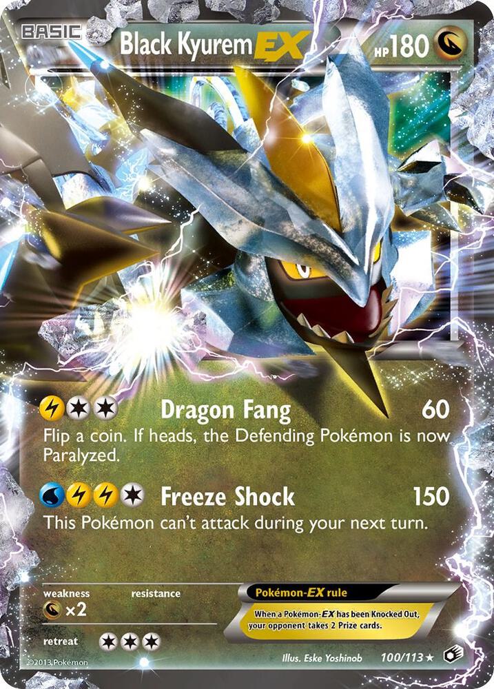 Black Kyurem EX 100/113 card from Legendary Treasures