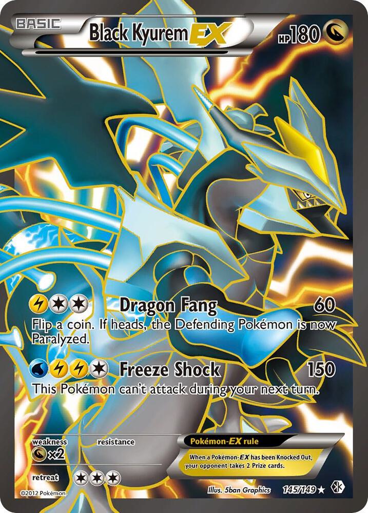 Black Kyurem EX (145 Full Art) 145/149 card from Boundaries Crossed