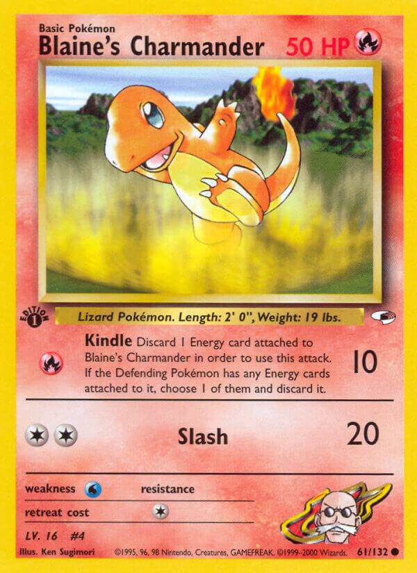 Blaine's Charmander 061/132 card from Gym Heroes