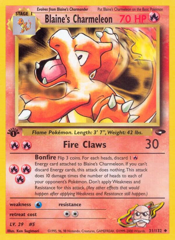 Blaine's Charmeleon 031/132 card from Gym Challenge
