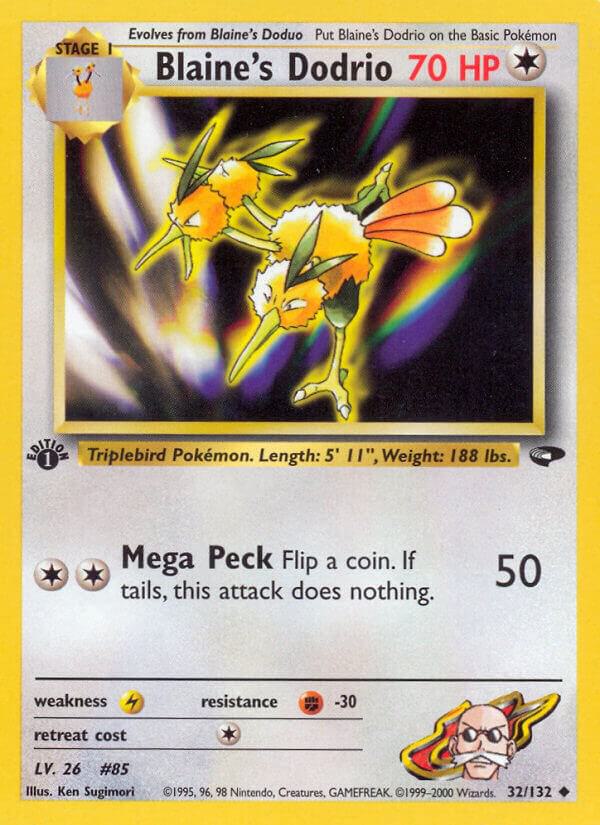 Blaine's Dodrio 032/132 card from Gym Challenge