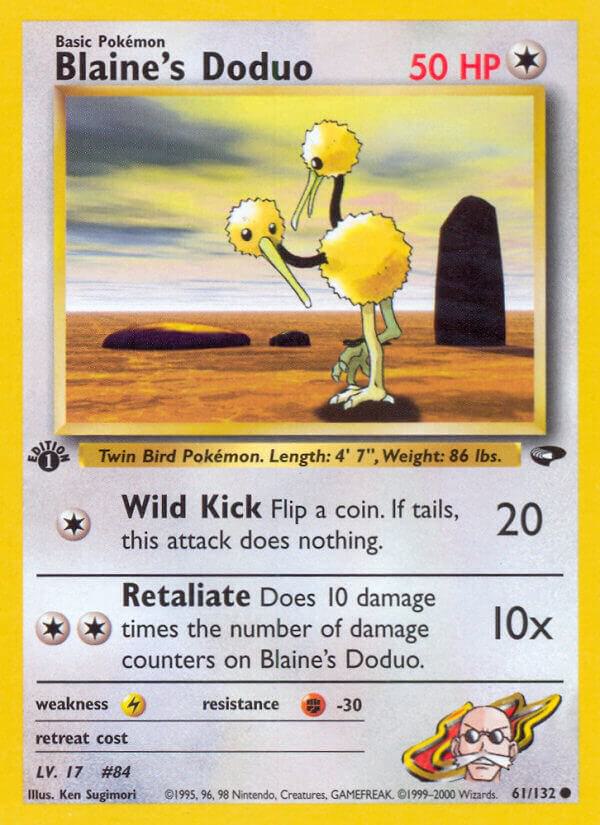 Blaine's Doduo 061/132 card from Gym Challenge