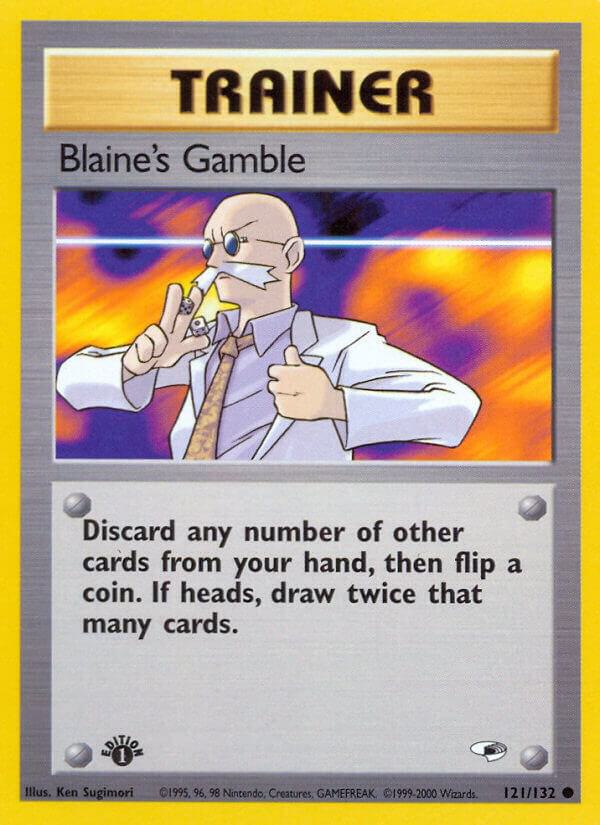 Blaine's Gamble 121/132 card from Gym Heroes