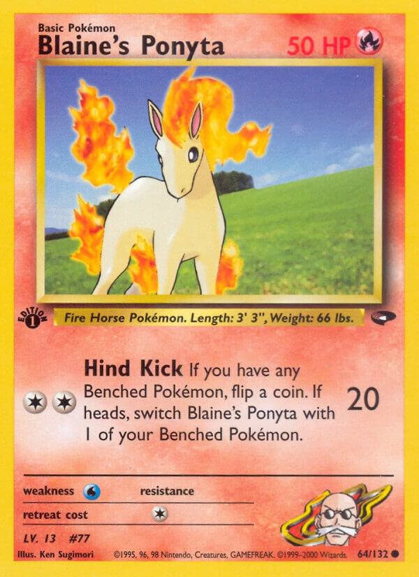 Blaine's Ponyta 064/132 card from Gym Challenge