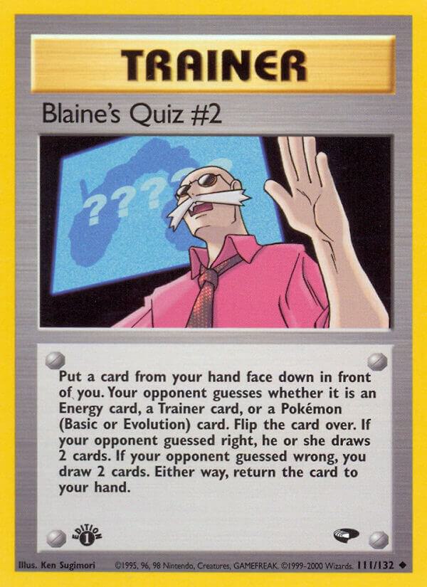 Blaine's Quiz #2 111/132 card from Gym Challenge