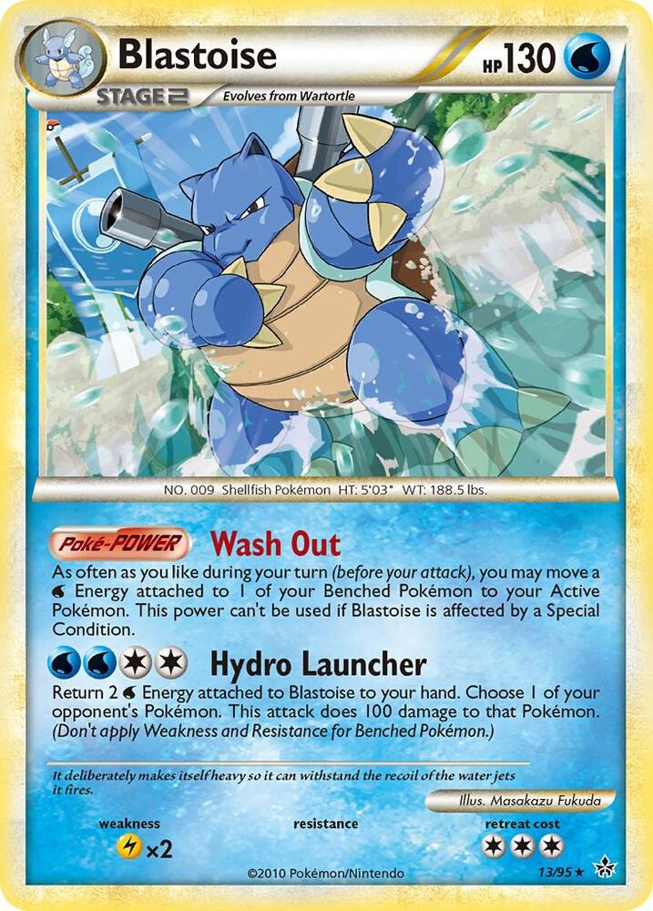 Blastoise 13/95 card from Unleashed
