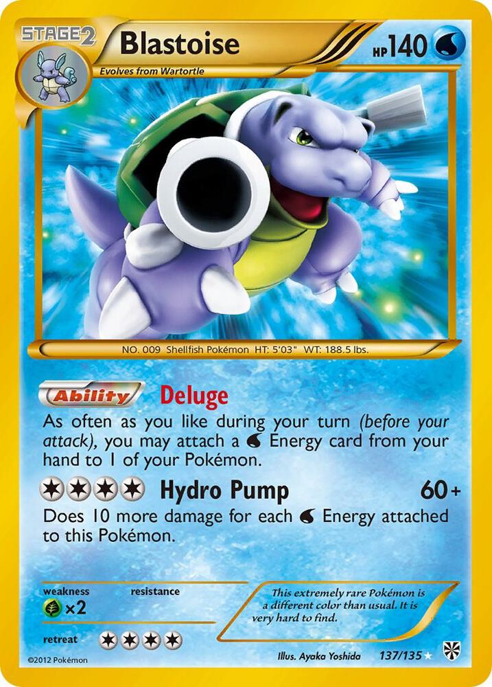 Blastoise 137/135 card from Plasma Storm