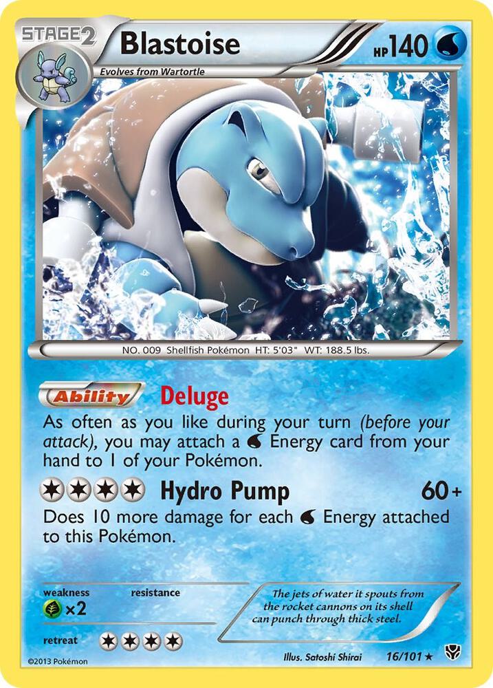 Blastoise 16/101 card from Plasma Blast