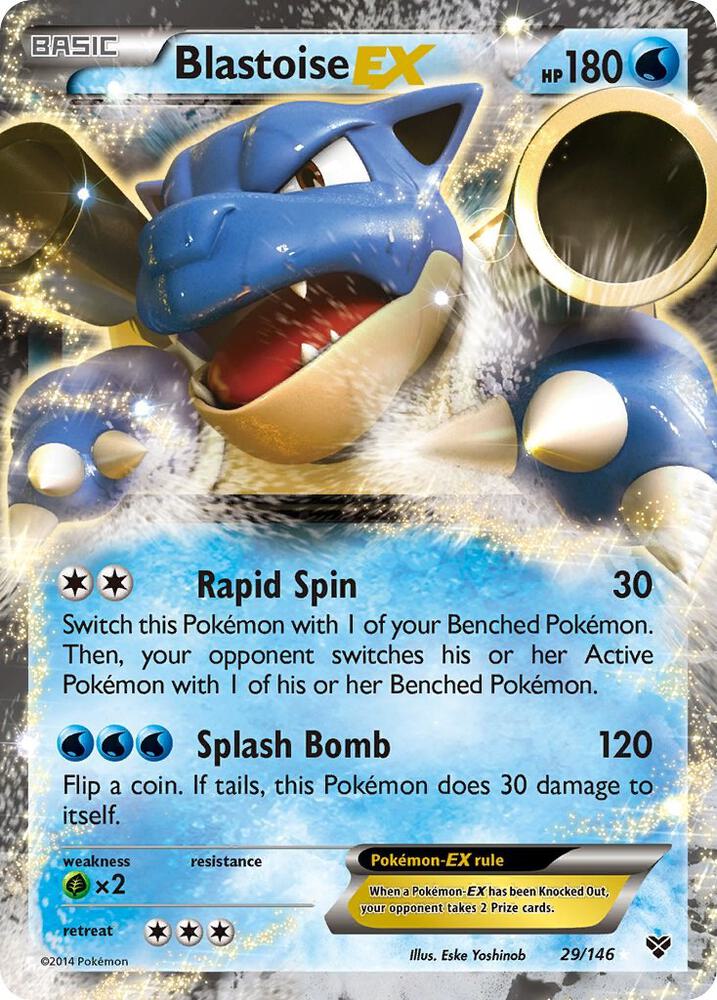 Blastoise EX 29/146 card from XY Base Set