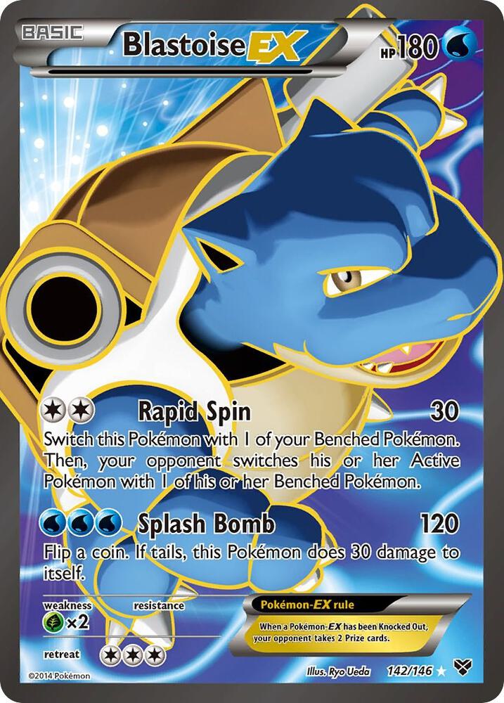 Blastoise EX (142 Full Art) 142/146 card from XY Base Set