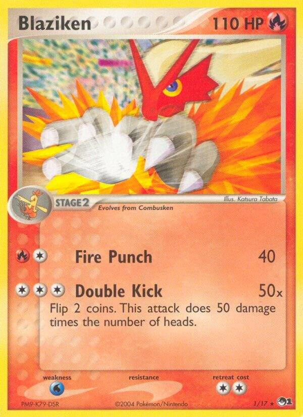 Blaziken 001/017 card from POP Series 1