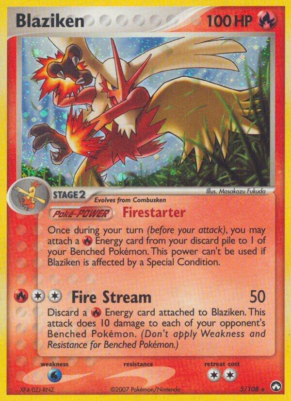 Blaziken 5/108 card from Power Keepers
