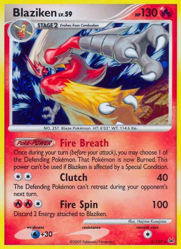 Blaziken 3/127 card from Platinum