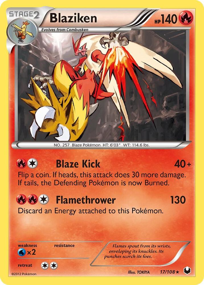 Blaziken 17/108 card from Dark Explorers