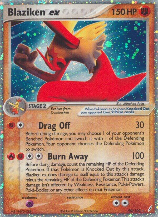 Blaziken ex 90/100 card from Crystal Guardians
