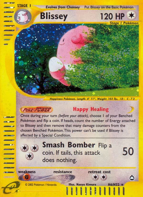 Blissey (H6) H06/H32 card from Aquapolis
