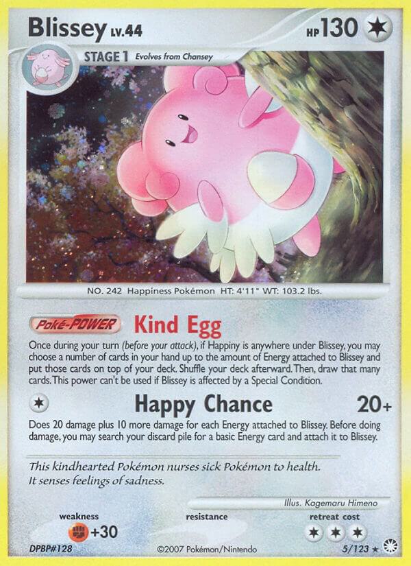 Blissey 5/123 card from Mysterious Treasures