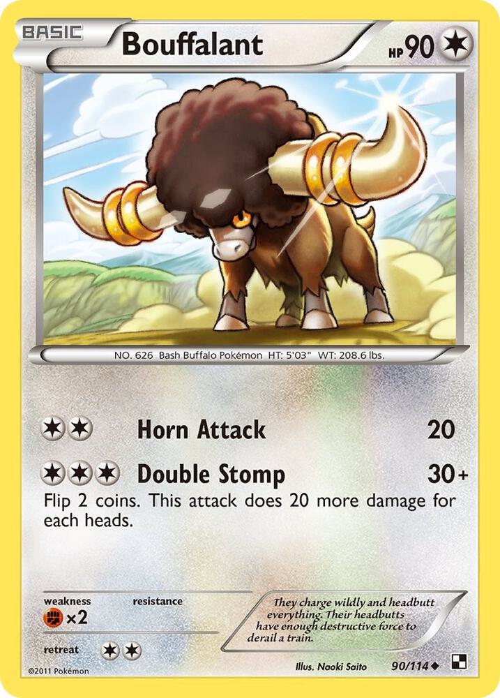 Bouffalant (90) 90/114 card from Black and White