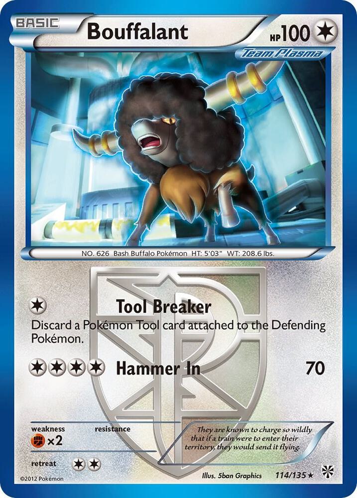 Bouffalant (Team Plasma) 114/135 card from Plasma Storm