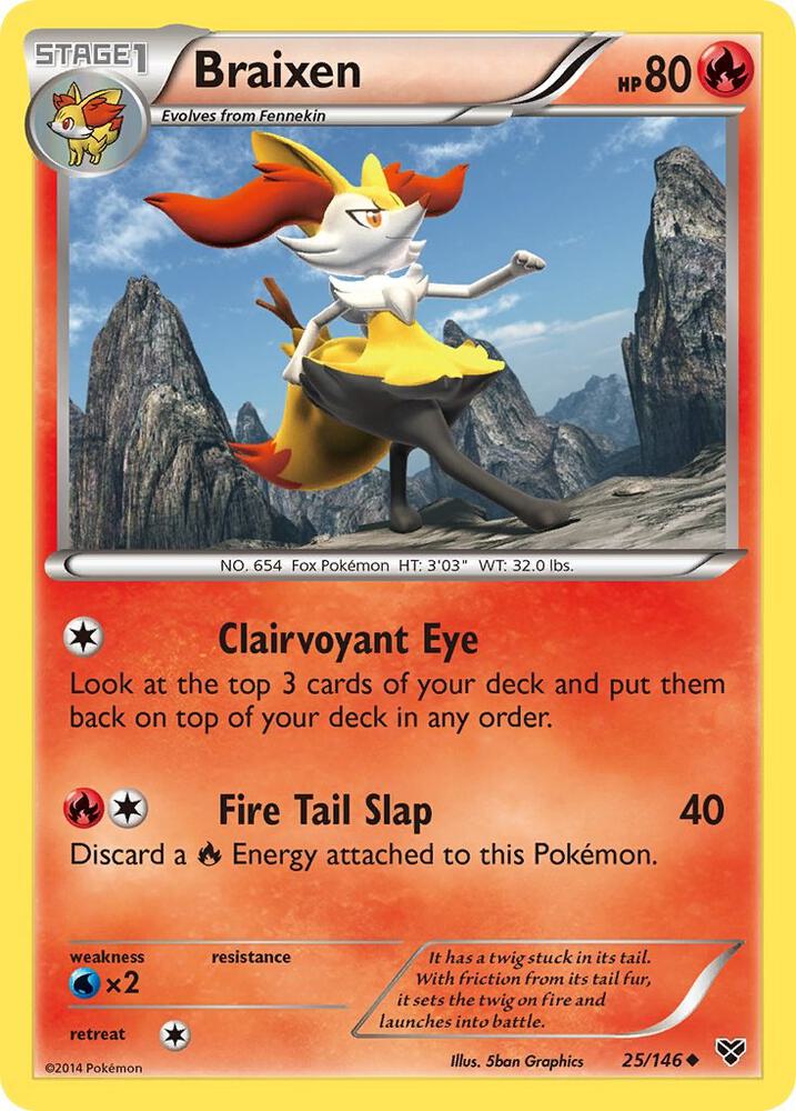Braixen 25/146 card from XY Base Set