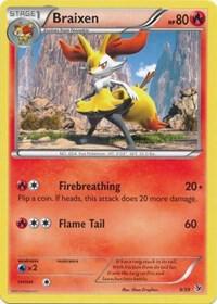 Braixen 9/39 card from Kalos Starter Set
